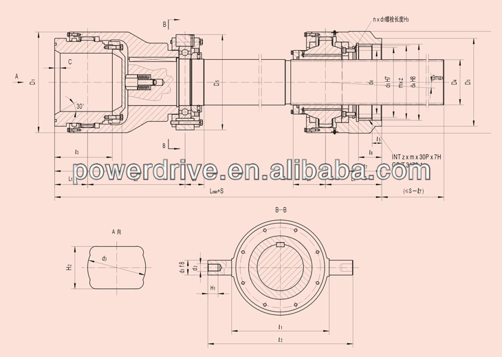 High Quality GSL-F Model Long Shaft Through Type Drum Gear Coupling for Rolling Mill  Long Telescopic Drum Gear Coupling