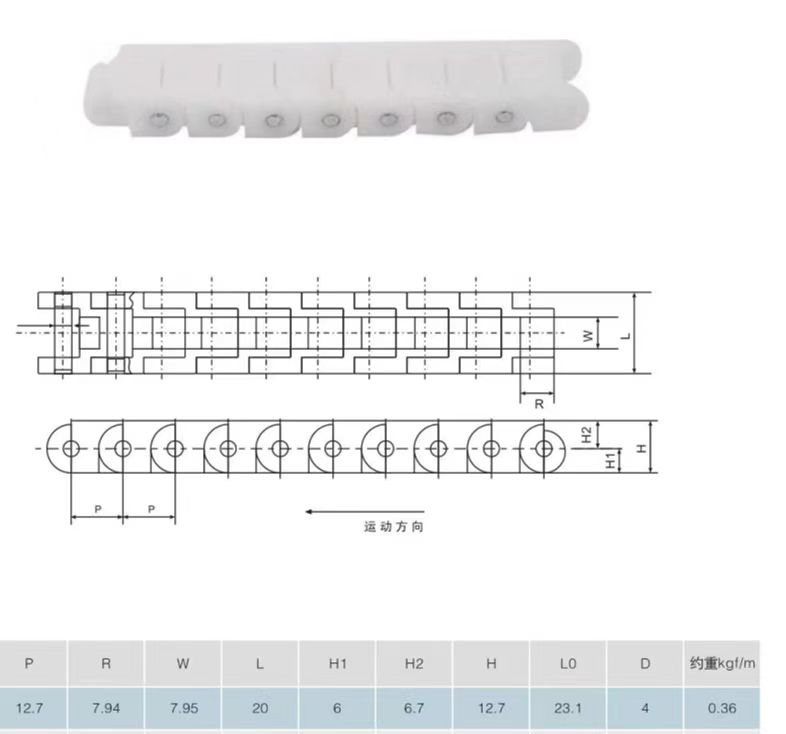 Raydafon Flexible Nylon Cable Drag Plastic Chain