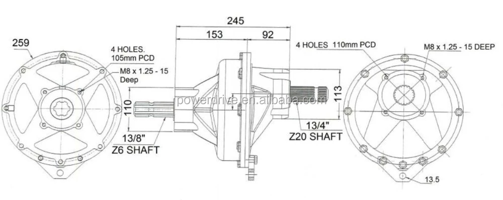 PTO Speed Reducer Gearbox