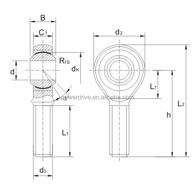Raydafon Maintenance Required Rod Ends SA..E(S),SA..ES 2RS