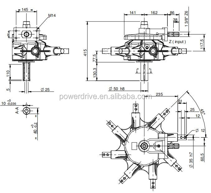 Side-Delivery Rake Gearbox