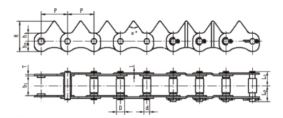 Rice Harvester Chains  3322T,3330T, 3350T   Agricultural  Chains