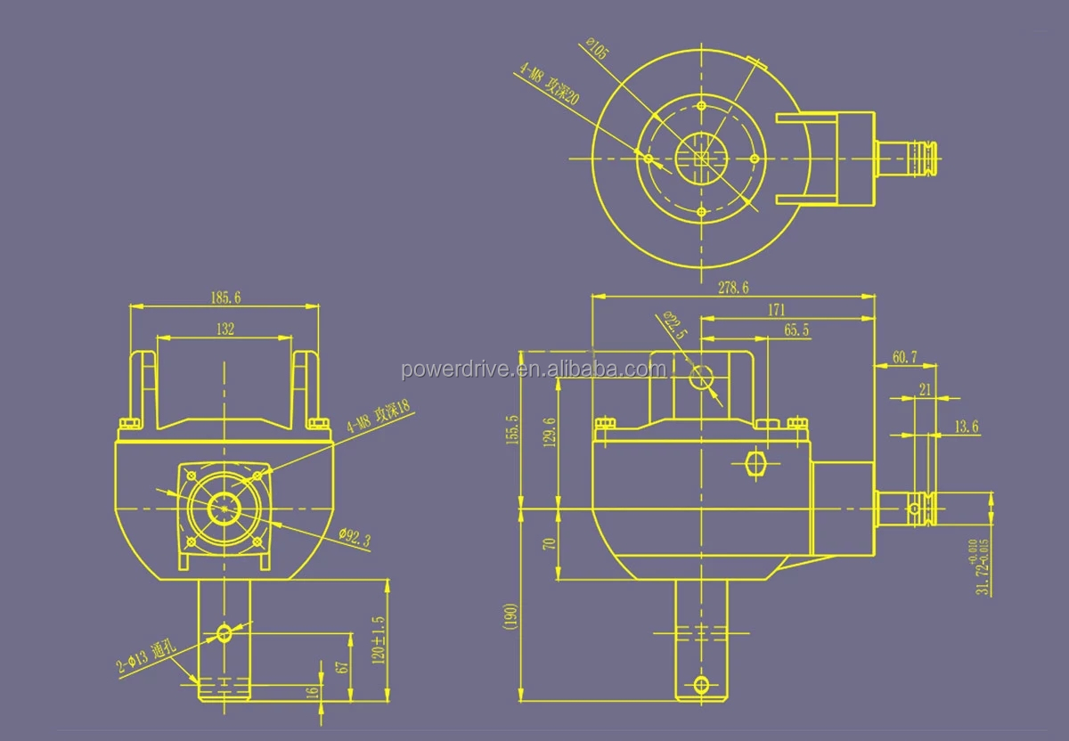 Post Hole Digger Gearbox Auger Tractor Right Angle Gearbox for Agricultural Machinery