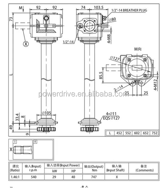 Gearbox for Rotary Tiller