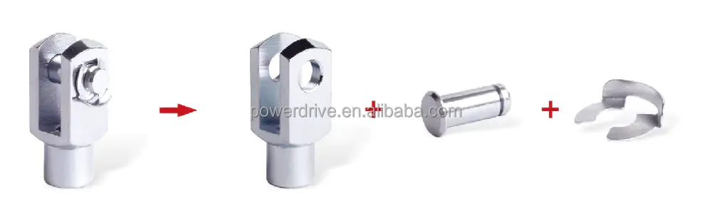 Raydafon DIN ISO 8140 Socket Ball Socket Rod End Pins with Head DIN 71752 U Clevis