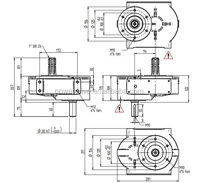 Hydraulic PTO Drive Gearbox Speed Increaser Helical Bevel Spiral Gear Box