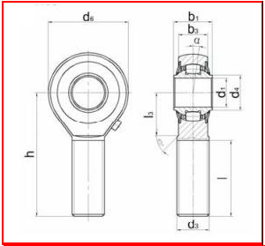 Raydafon Integral Self-aligning Bearing Male Thread Heavy Duty Rod Ends