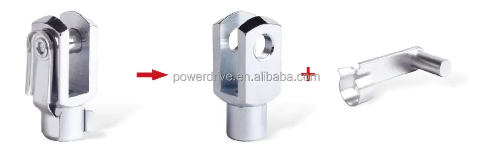 Raydafon DIN ISO 8140 Socket Ball Socket Rod End Pins with Head DIN 71752 U Clevis