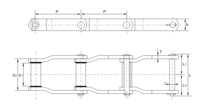 Wide Series Welded Offset Sidebar Chain WDH110 WDR110 WDH112 WDR112 WDH120 WDR120 WDH480 WDR480 WDH2210 WHR2210 WDH2380 WDR2380