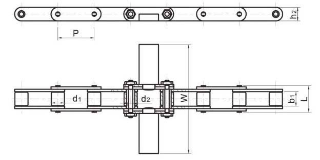 P80 Paver Machine Chain
