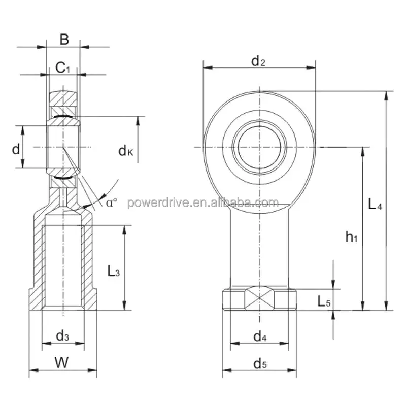 Raydafon Maintenance Required Rod Ends SA..E(S),SA..ES 2RS