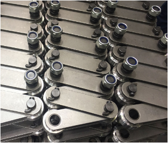 DIN ANSI ISO Palm Oil  Conveyor Chain 4" 6" with T-pin Extended Pin Attachment