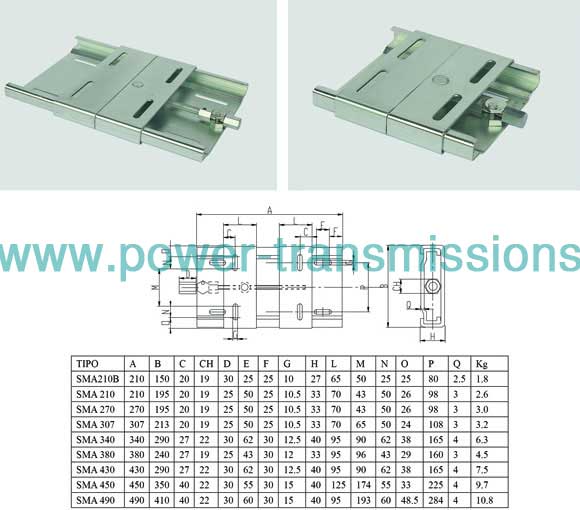 European Standard Adjustable DHA Motor Rail Motorized Linear Track Series Motor Slide SM MB SMA Common Motor Pedestal Base