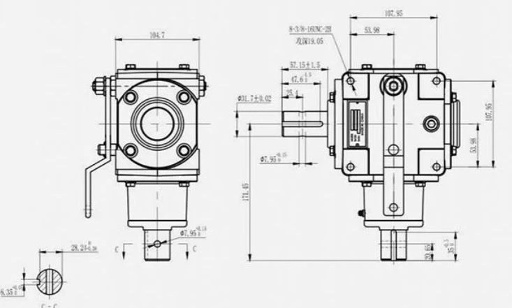 Agricultural Machinery Foot Mounted Reducer Gear Box Gearbox Grain Conveyor Gearbox