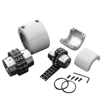 Raydafon Protective Cover and O-rings Included Axle Shaft KC20022 Roller Chain Coupling