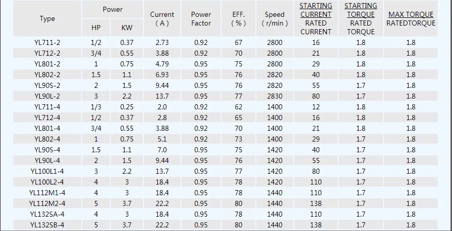 YC Series Heavy Duty Single Phase Motors