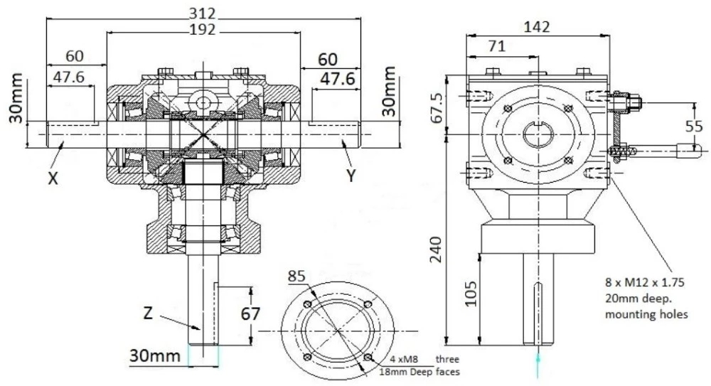 Especially Designed Speed Reducer Grain Auger Agricultural Gearboxes
