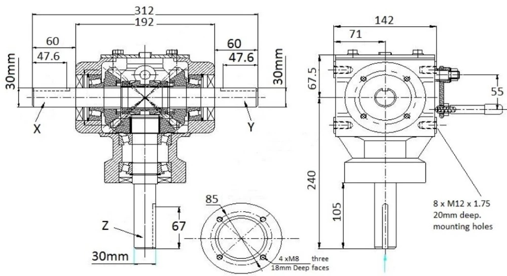 Especially Designed Speed Reducer Grain Auger Agricultural Gearboxes