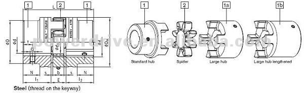 Stainless Steel Steeliness Rotex Couplings