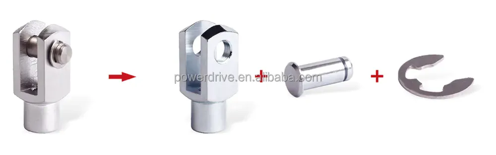 Raydafon DIN ISO 8140 Socket Ball Socket Rod End Pins with Head DIN 71752 U Clevis
