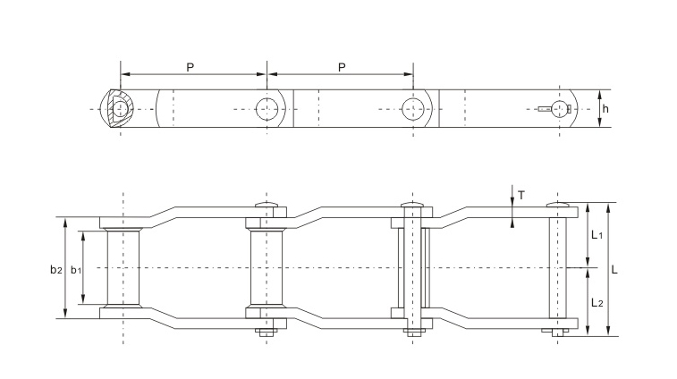 Wide Series Welded Offset Sidebar Chain WDH110 WDR110 WDH112 WDR112 WDH120 WDR120 WDH480 WDR480 WDH2210 WHR2210 WDH2380 WDR2380