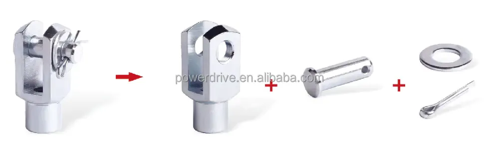 Raydafon DIN ISO 8140 Socket Ball Socket Rod End Pins with Head DIN 71752 U Clevis