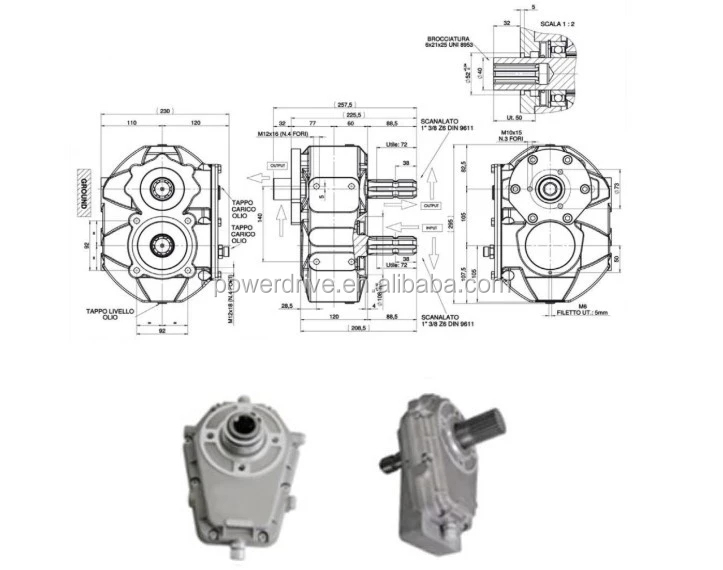 Gearboxes Multiplier for Hydraulic Pump System