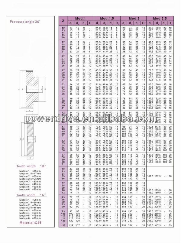 OEM Customized Pinions Spur Gears Helical Gear