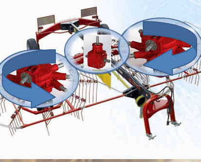 Rotary Rakes Hayrake Single and Double Unit Helical Bevel Gear Agricultural Farm hay Gearbox